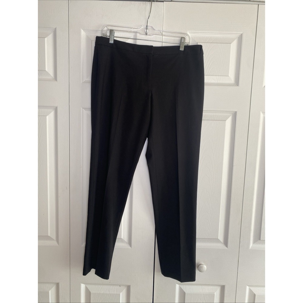 Calvin Klein Womens 10 Highline Pants Black Straight Leg Trouser‎ Pants Career